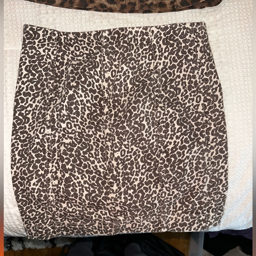 Free People Cheetah Mini Skirt